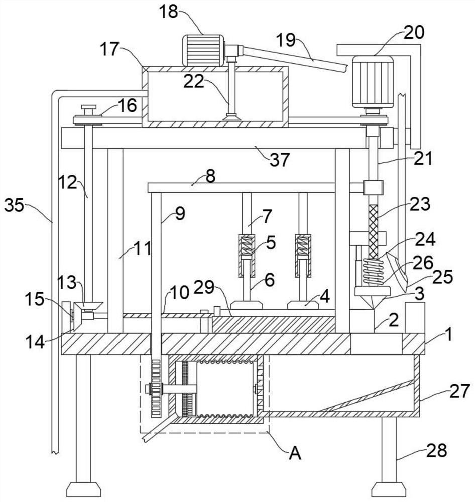 Silicon crystal bar cutting processing device