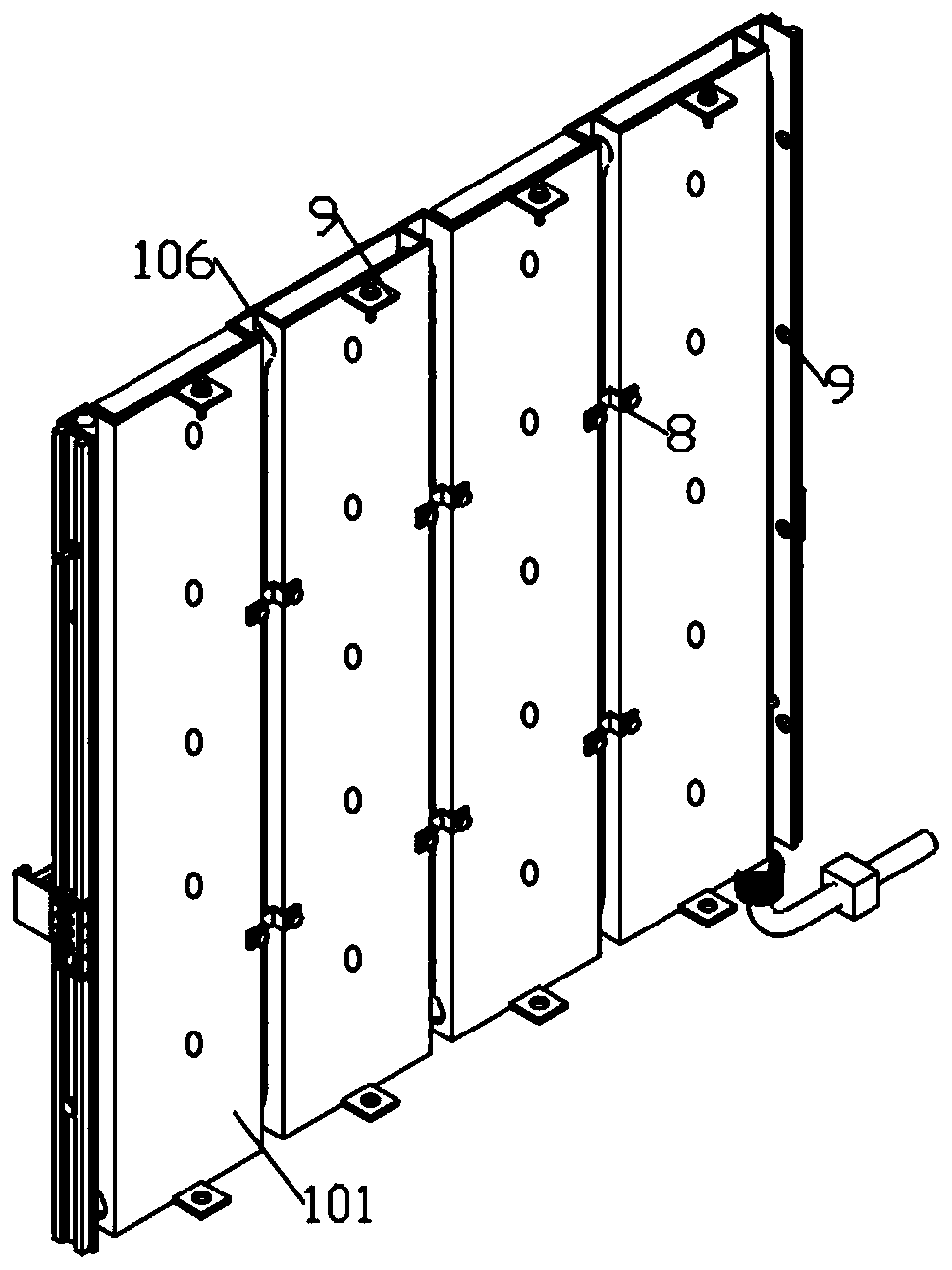 High-strength fair faced steel plate concrete shear wall and construction method thereof