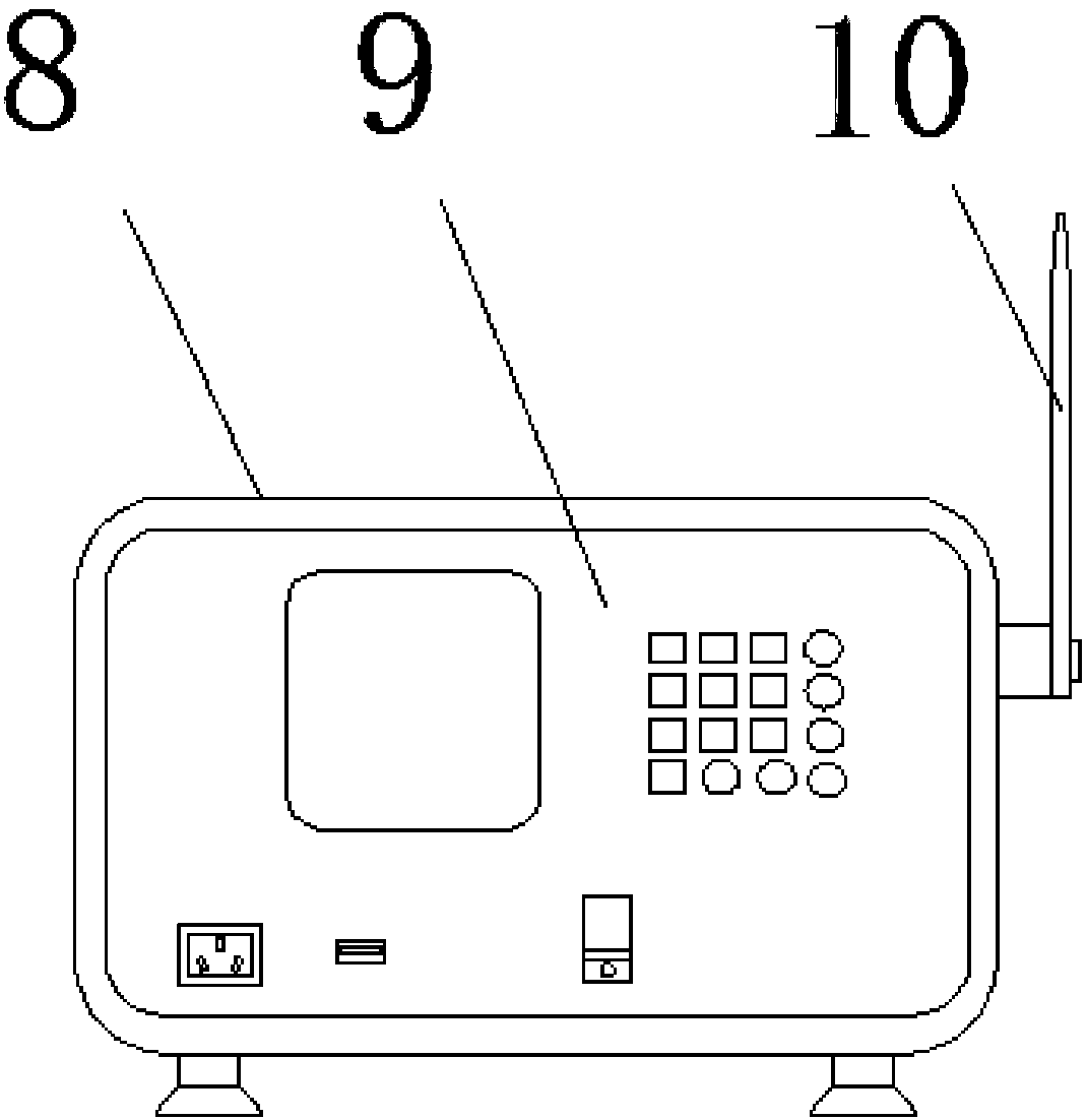 Lampblack monitoring equipment capable of realizing wirelessly remote control and implementation method thereof