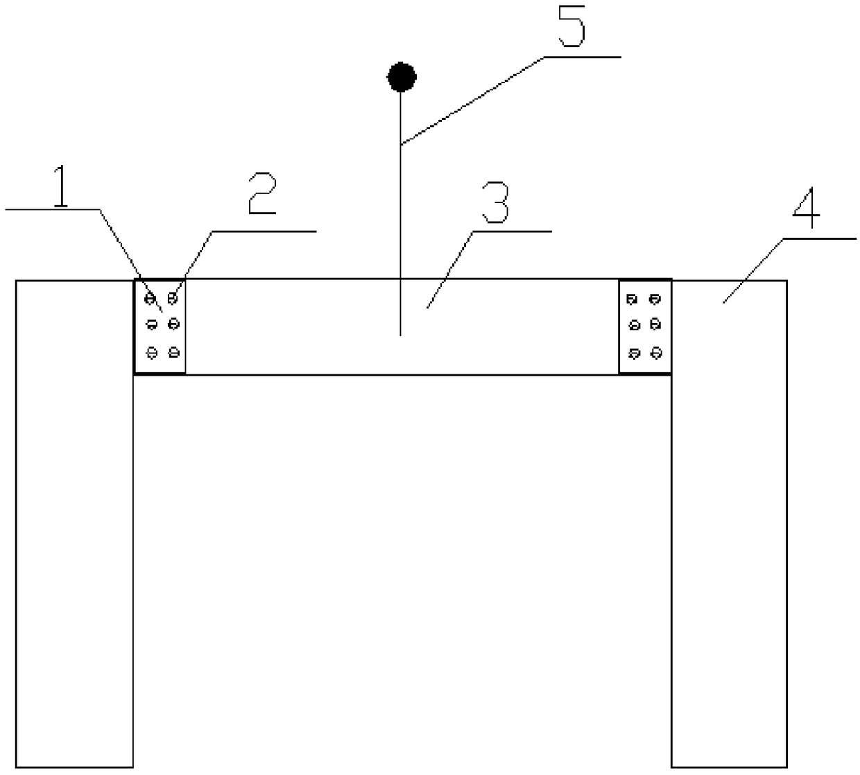 Method for aligning high-intensity bolt hole sites of connecting plate of steel beam installation via positioning pins