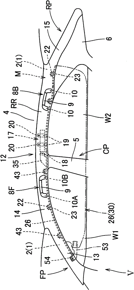 Head protection gasbag device