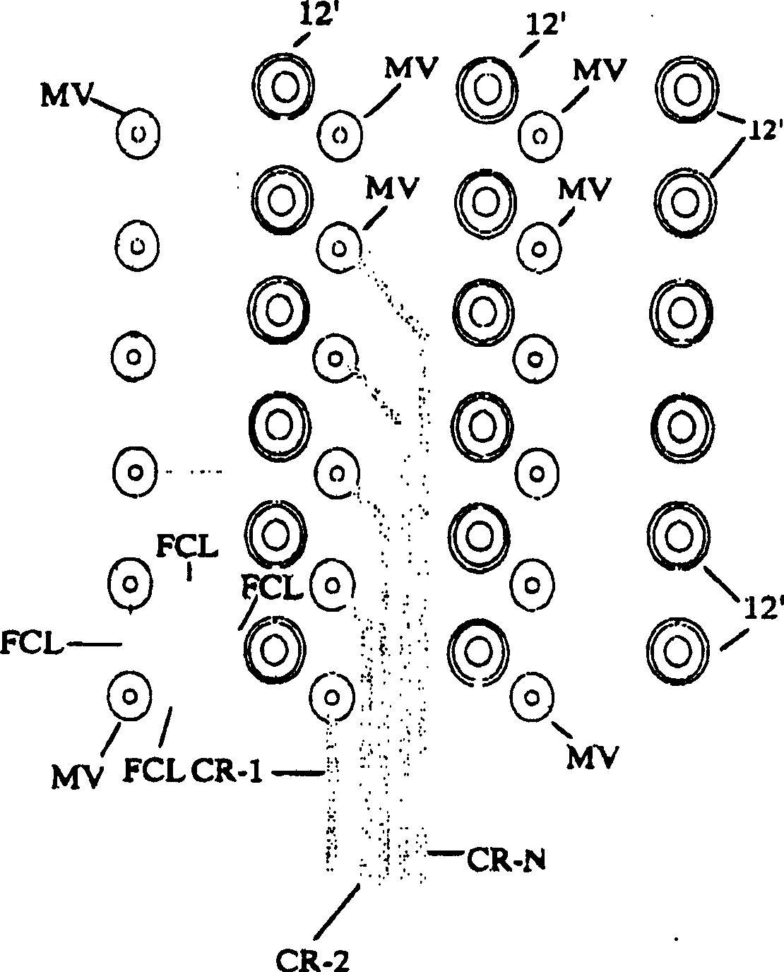 Using rows/columns of micro-vias in a BGA interconnect grid to create improved PCB routing channels