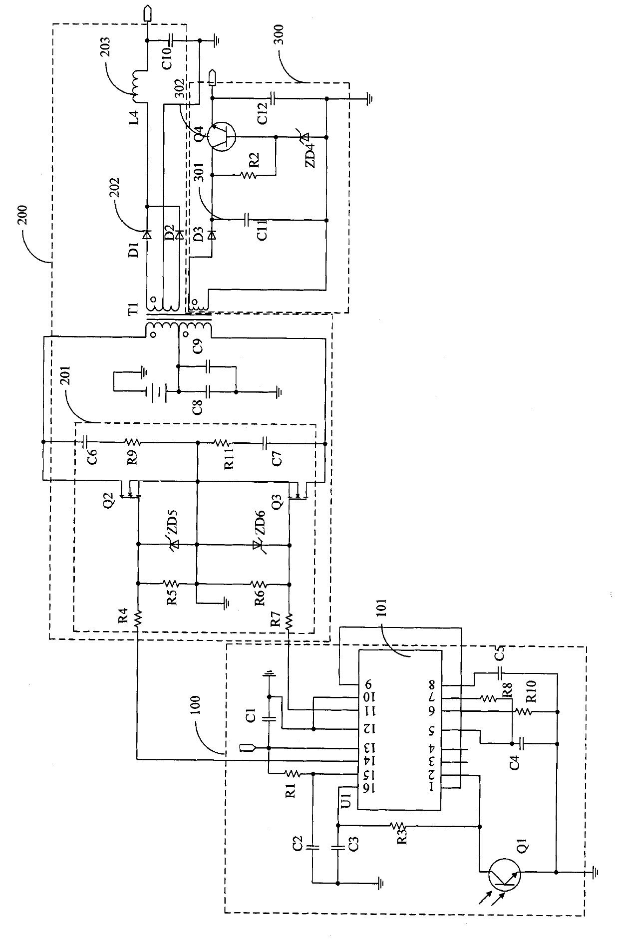 Battery booster circuit, lamp control circuit and emergency lamp