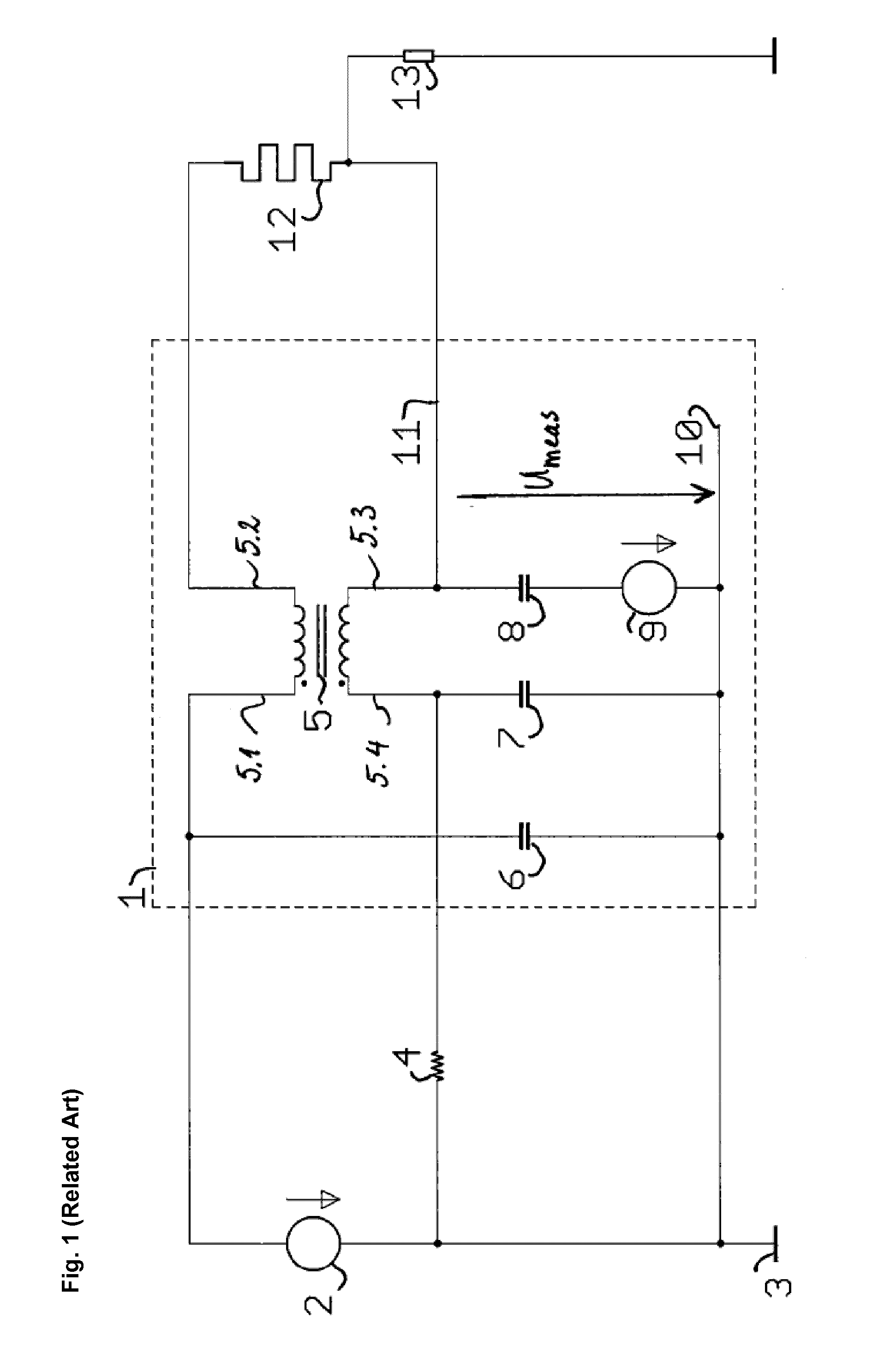 Capacitive sensor configured for using heating element as antenna electrode
