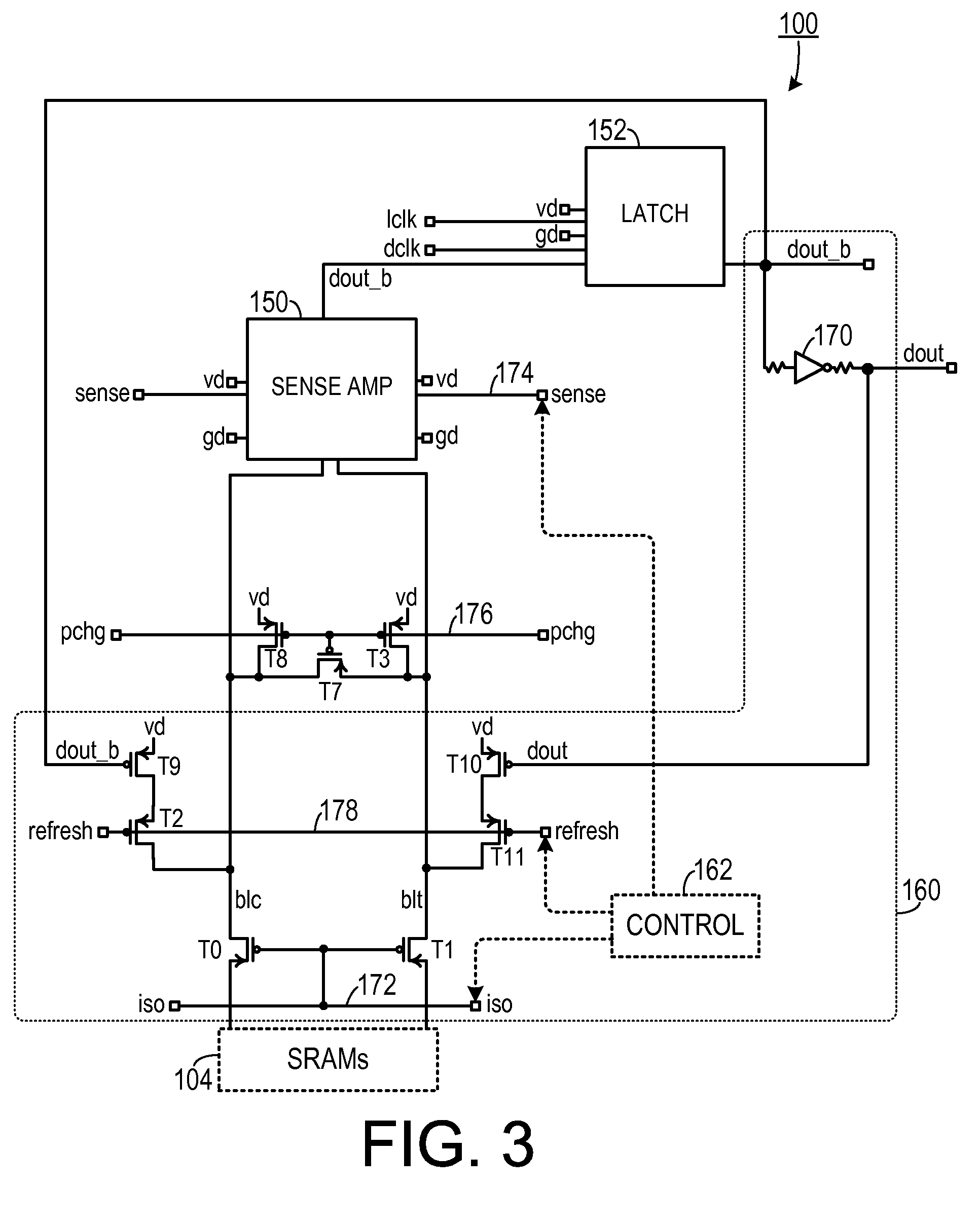Non-body contacted sense amplifier with negligible history effect