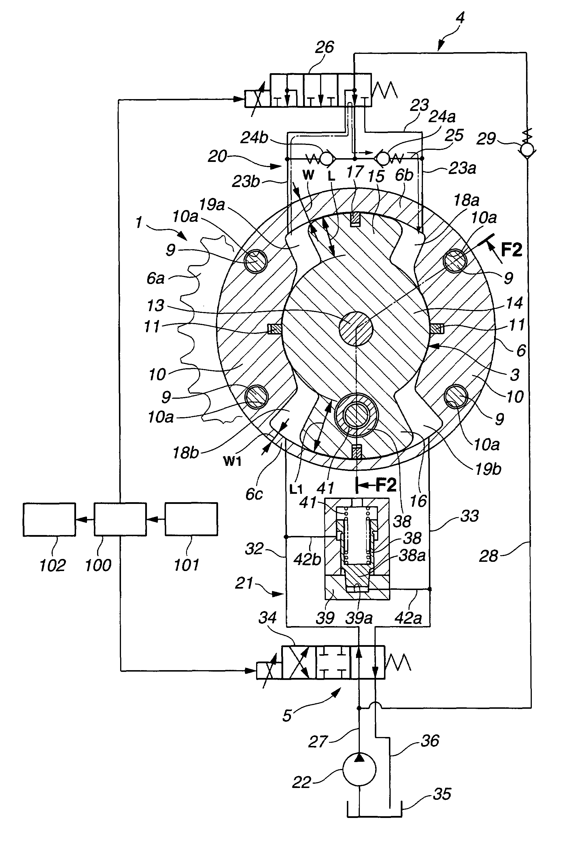 Valve timing control apparatus of internal combustion engine