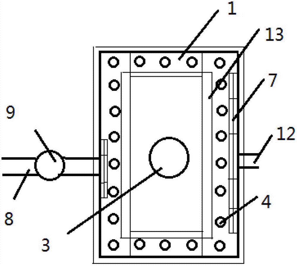 Gas flow characteristic testing device of fragmented coal rock mass