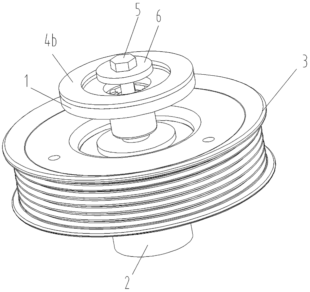 Automobile air conditioner torque transmission device