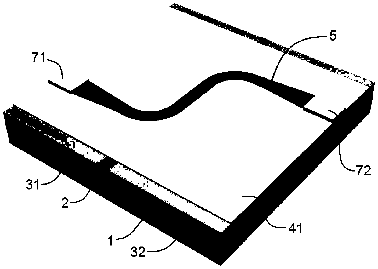 Graphene microstrip line traveling wave absorption optical modulator based on strip optical waveguide