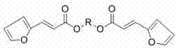 Mono-pentose or hexose-(E)-3-(furan-2-yl) acrylic acid diester compound and preparation method and use thereof