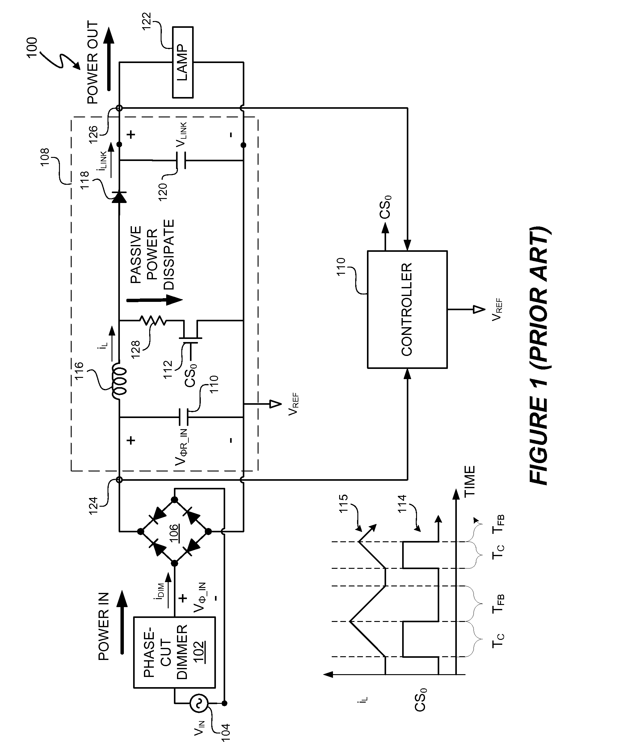 Controlled Power Dissipation In A Switch Path In A Lighting System