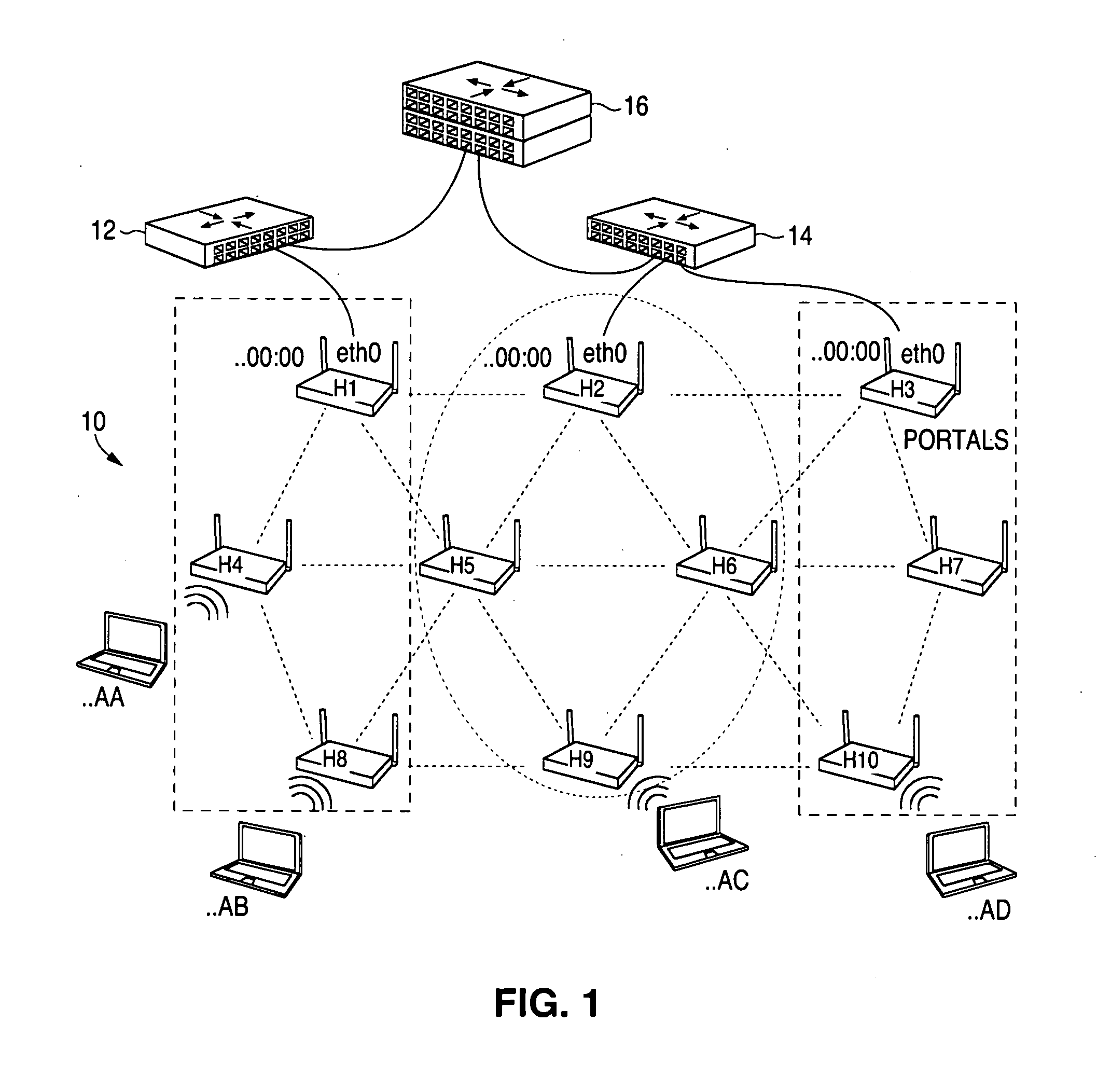 Routing method and system for a wireless network