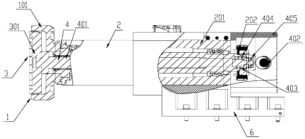 Grinding main shaft for crystal silicon rough grinding and fine grinding integrated machine and using method thereof