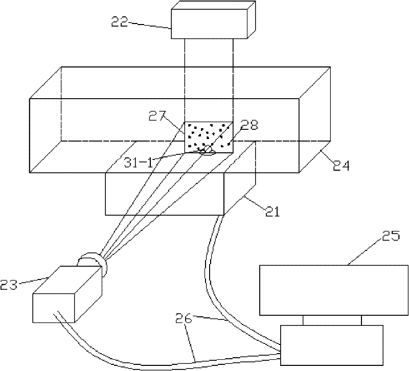 Coupling measurement device of particle three-dimensional stress and two-dimensional fluid velocity field