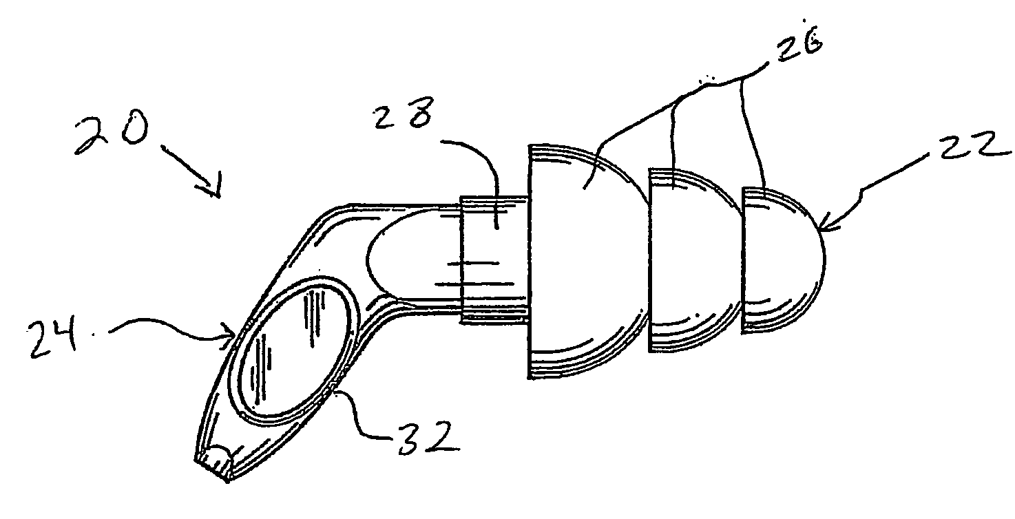 Hearing protection device with damped material