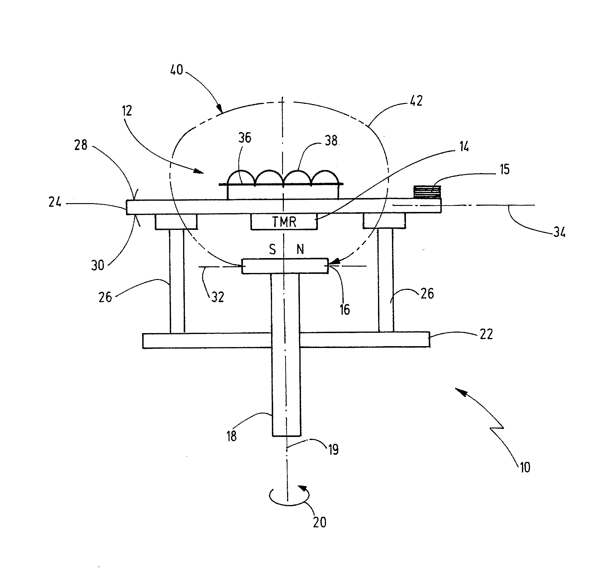 Energy-self-sufficient multiturn rotary encoder and method for determining a unique position of an encoder shaft by means of the multiturn rotary encoder
