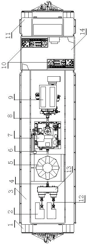 A hydraulic torque converter box for a diesel locomotive