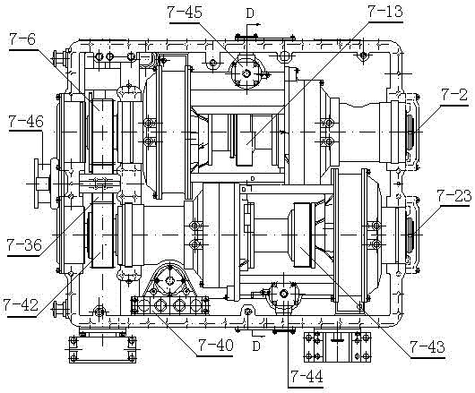 A hydraulic torque converter box for a diesel locomotive