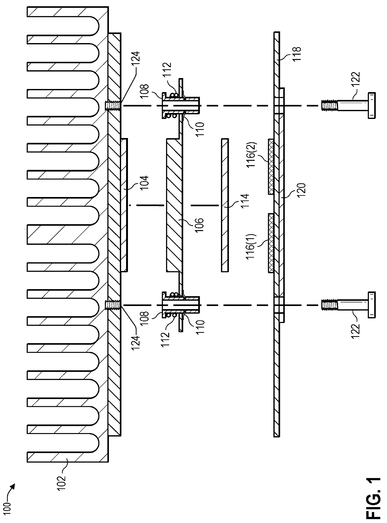 Heatsink mounting system to maintain a relatively uniform amount of pressure on components of a circuit board