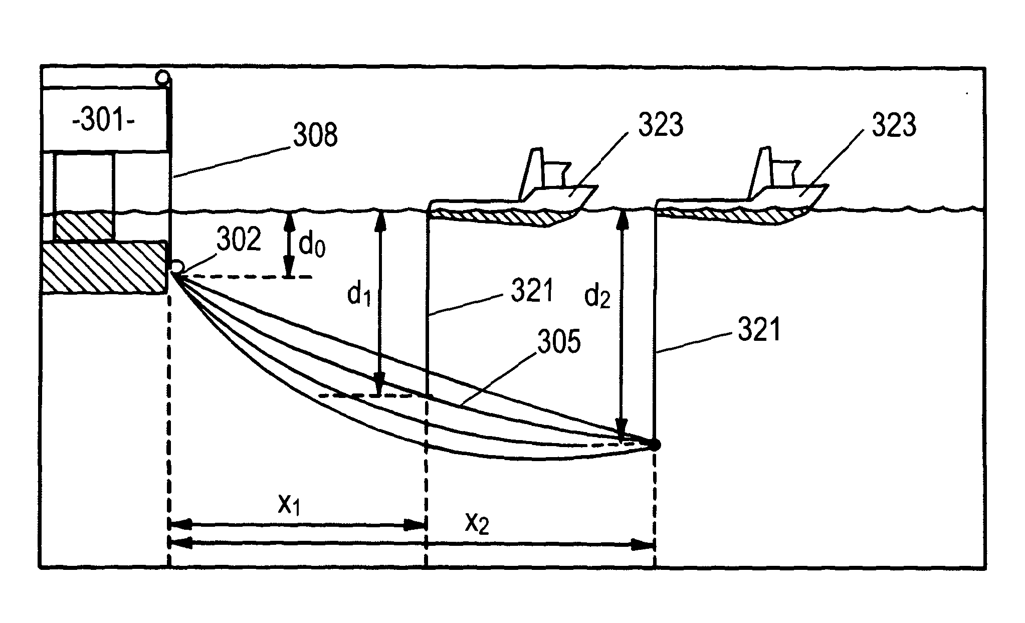 Method of determining the tension in a mooring line