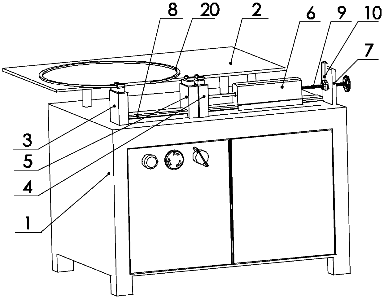 Elasticity testing machine for large-specification elastic check ring