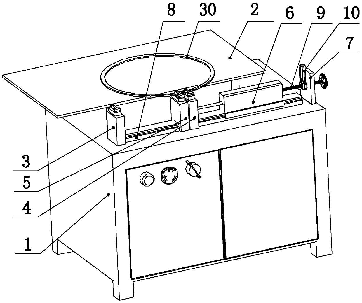 Elasticity testing machine for large-specification elastic check ring