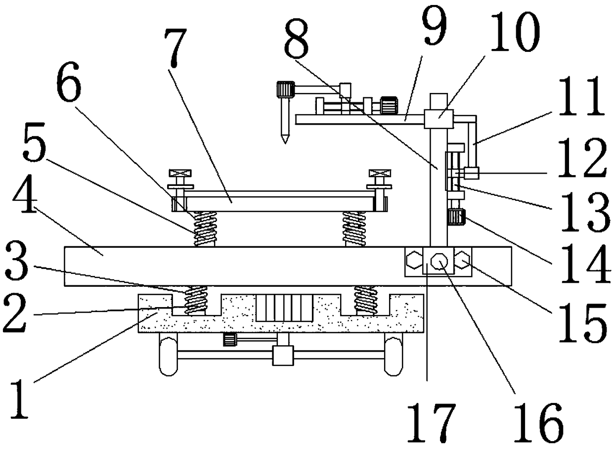 Drilling device used for electronic product production and convenient to adjust