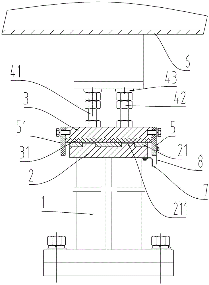 Busbar power transmission system and busbar sliding supporting device thereof
