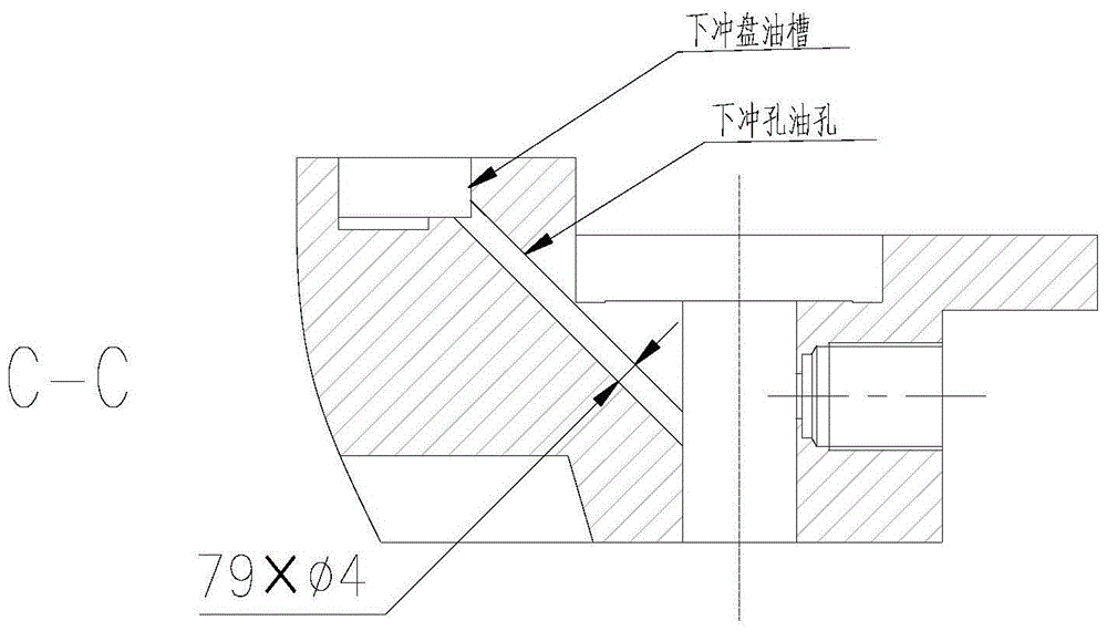 A lower punching lubricating device for a high-speed tablet press