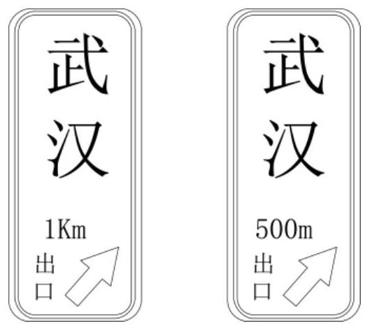 Clover leaf type interchange exit direction sign system