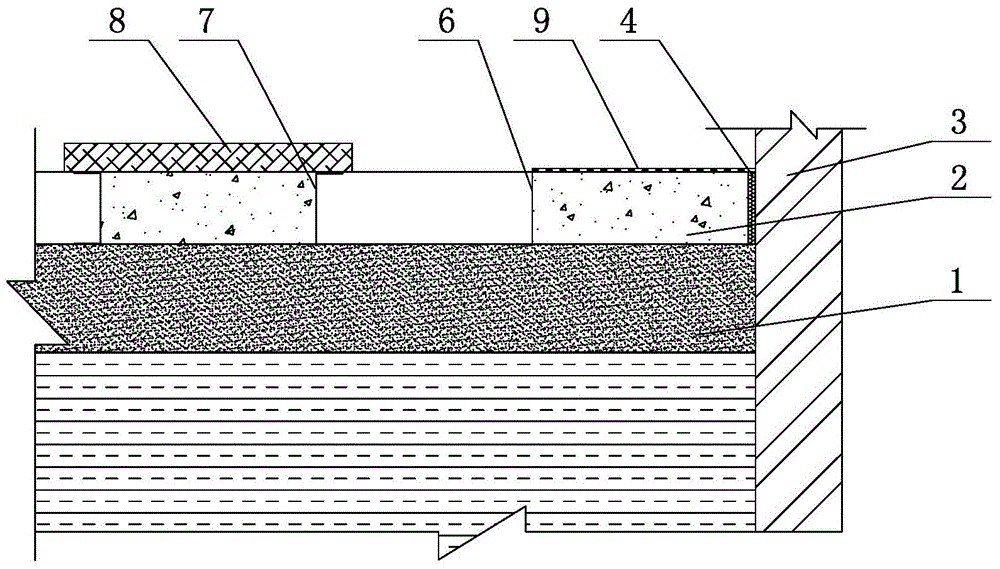 Construction method for huge-area rib-free wear-resisting concrete terrace