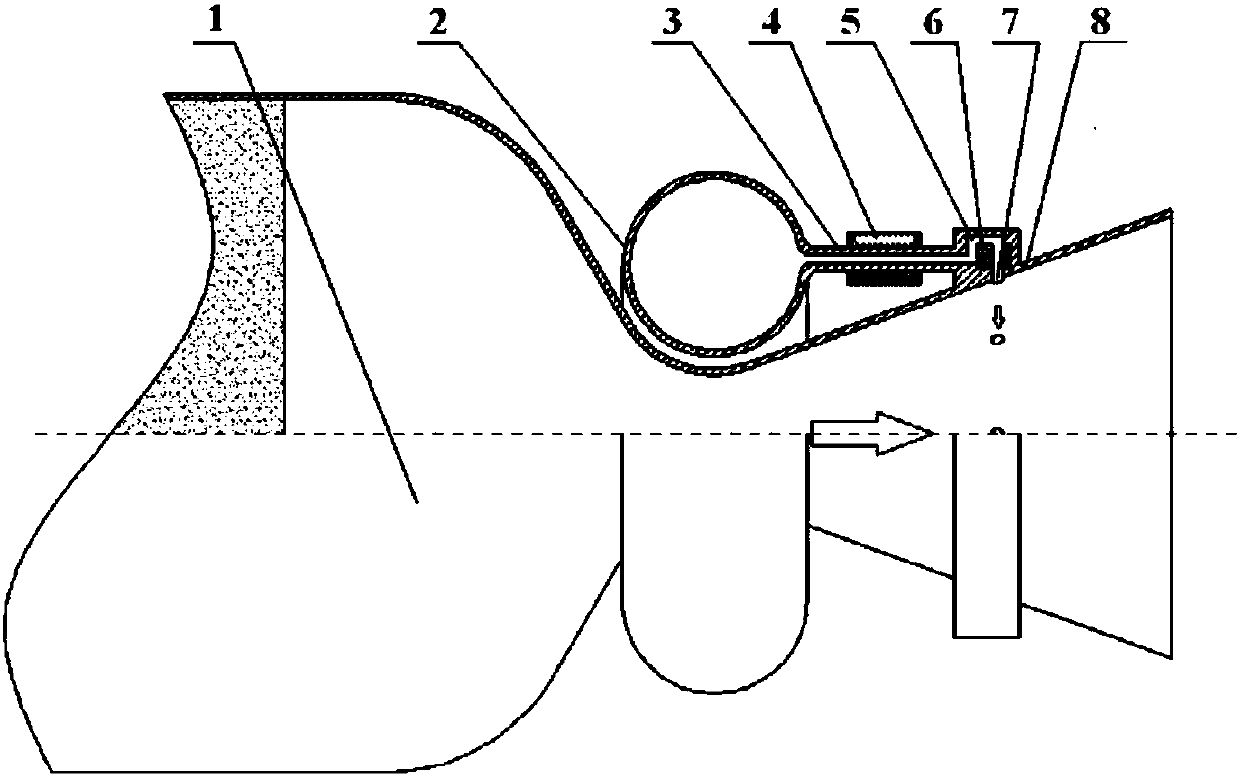 Impulse type secondary jet flow thrust vector control system