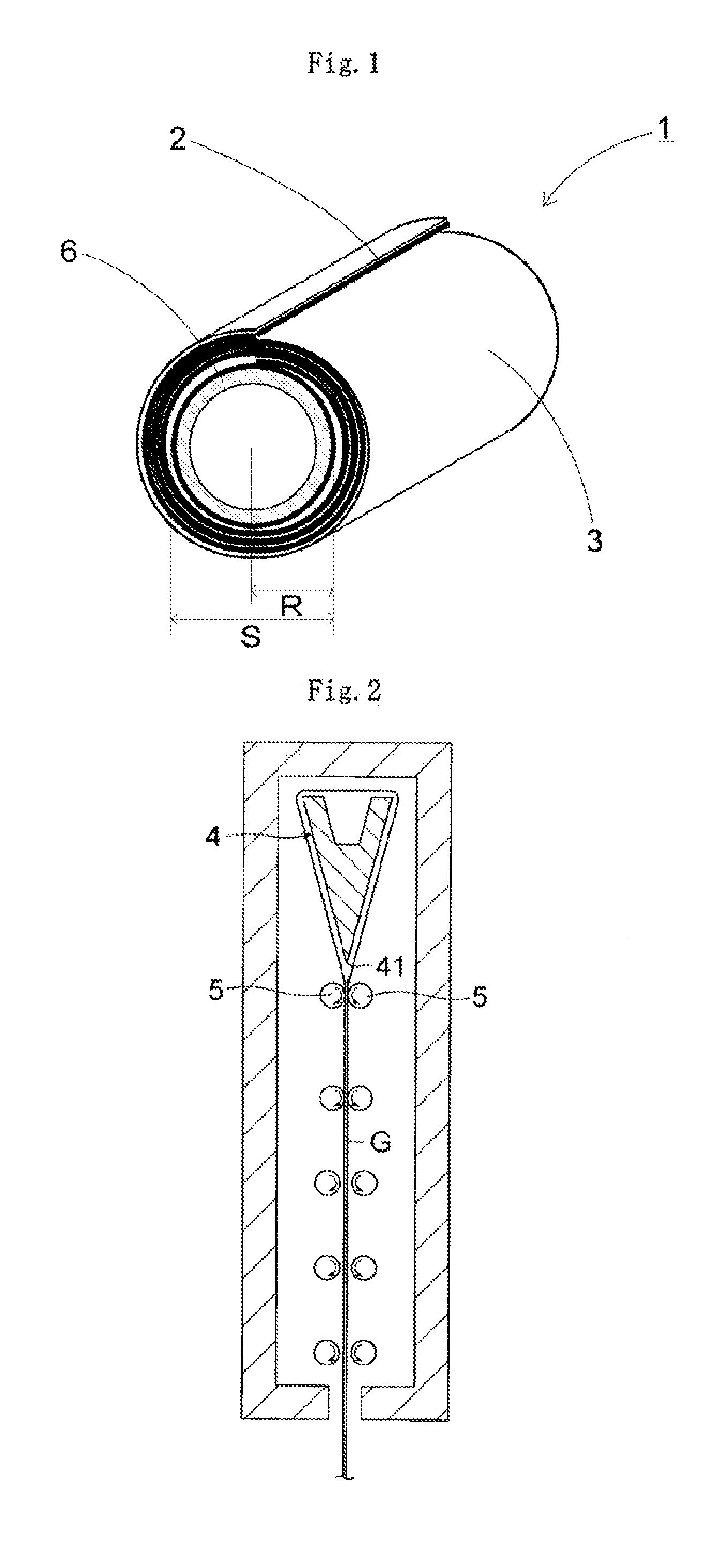 Glass roll, device for producing glass roll, and process for producing glass roll