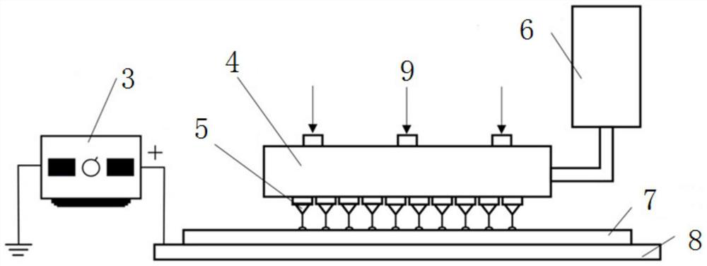 Batch production method of large-size electromagnetic shielding glass based on composite micro-nano additive manufacturing