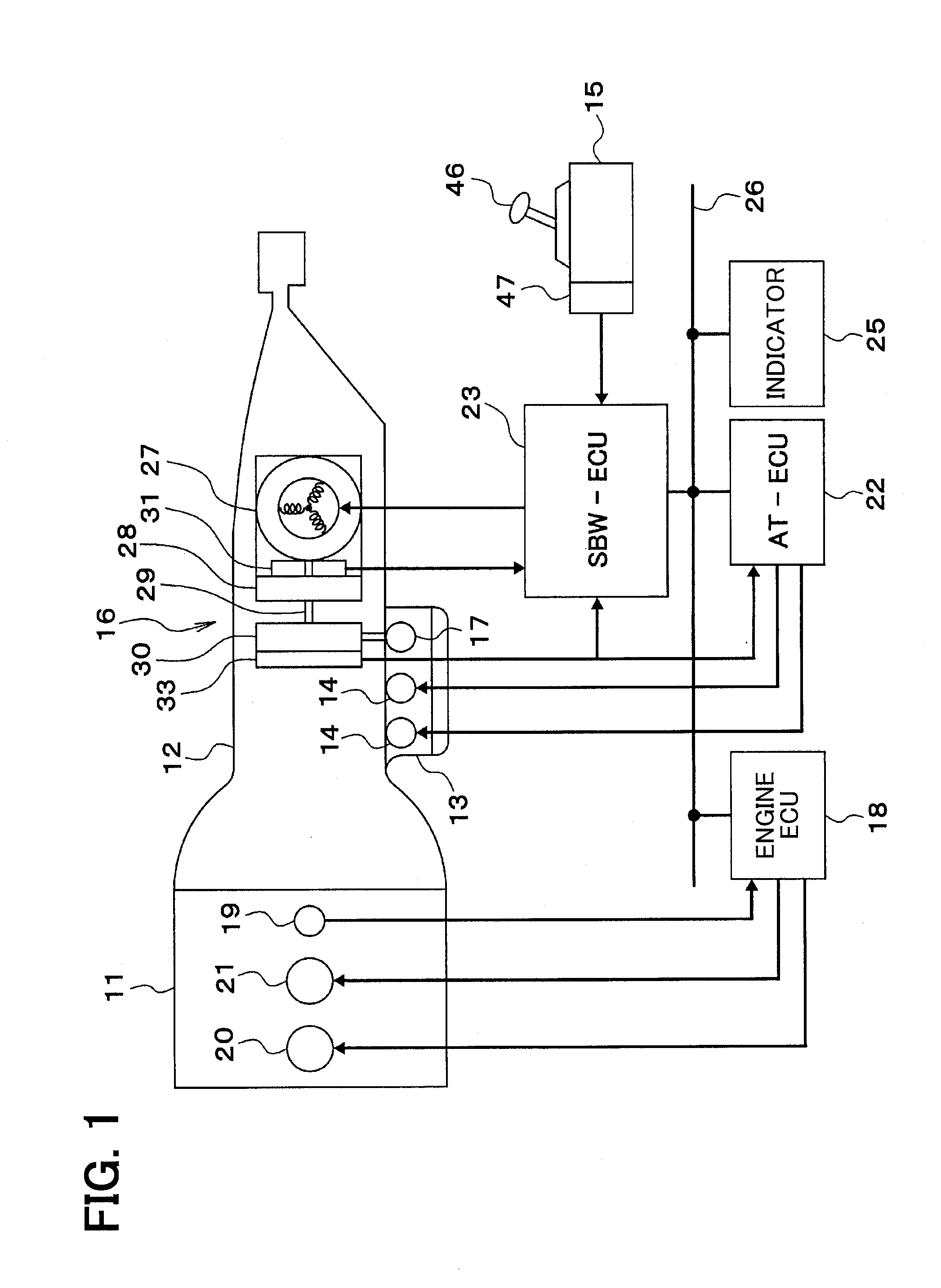 Shift position switching controller