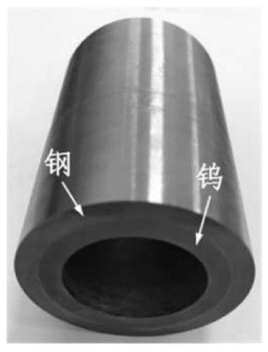 A hot isostatic pressing diffusion bonding method for tungsten/steel cylindrical structural parts