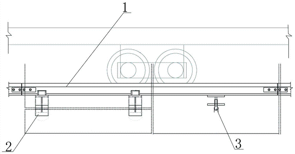 Convenient-mounted type shield trolley combined rail bearings and utilization method thereof