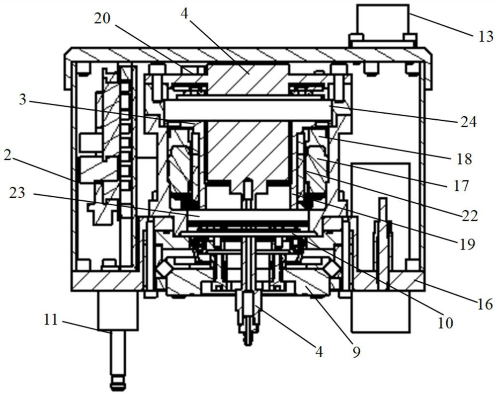 Direct drive transmission mechanism of heat exchanger tube plate crawling robot