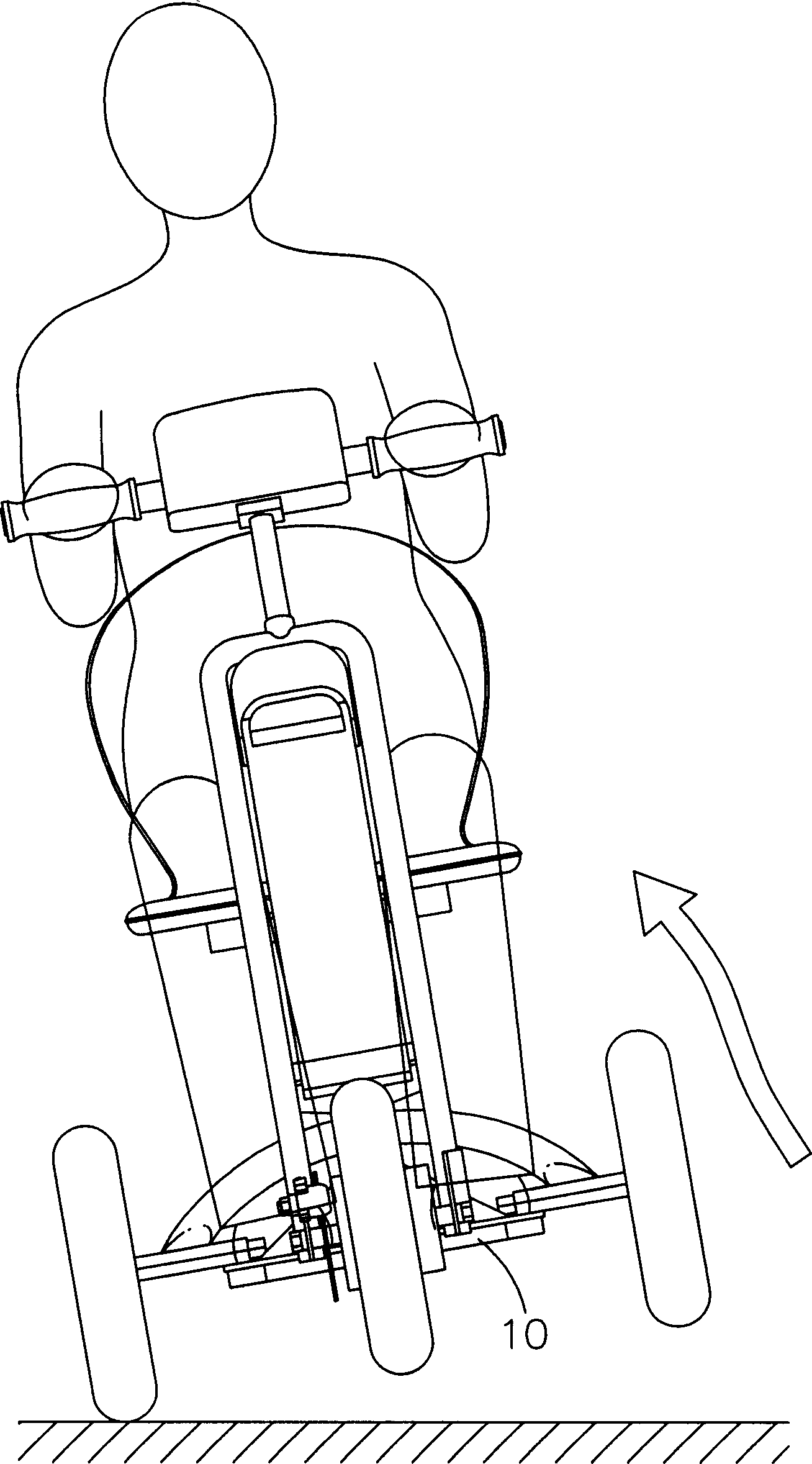 Electric bicycle drive wheel balance frame structure