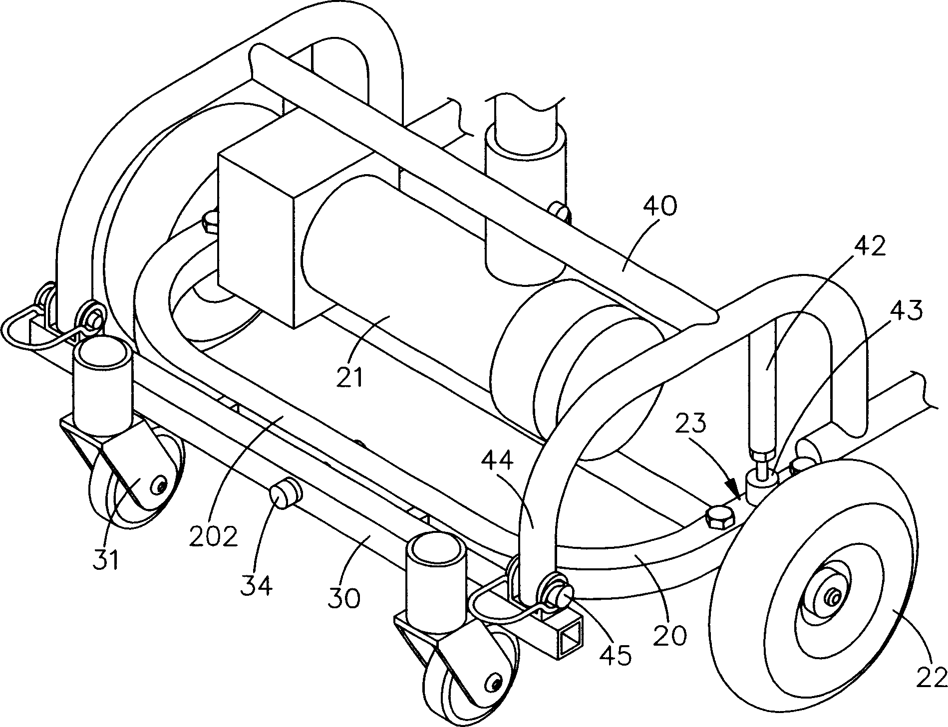 Electric bicycle drive wheel balance frame structure