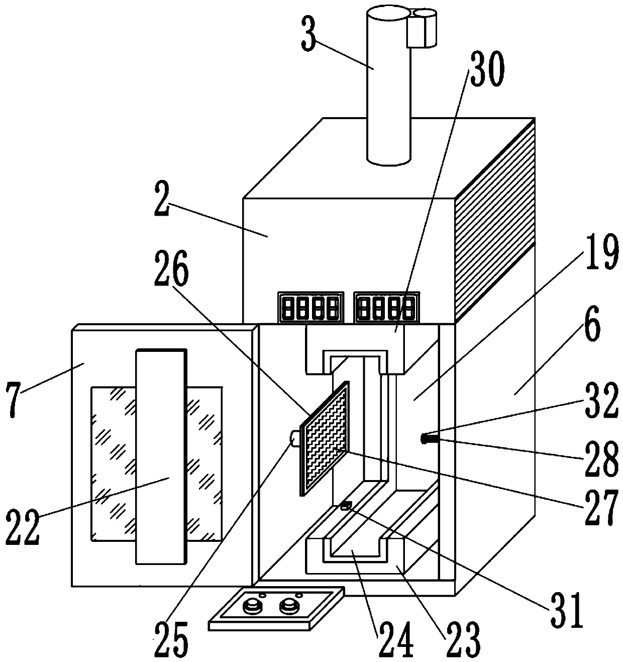 Aluminum honeycomb plate energy absorption performance testing device