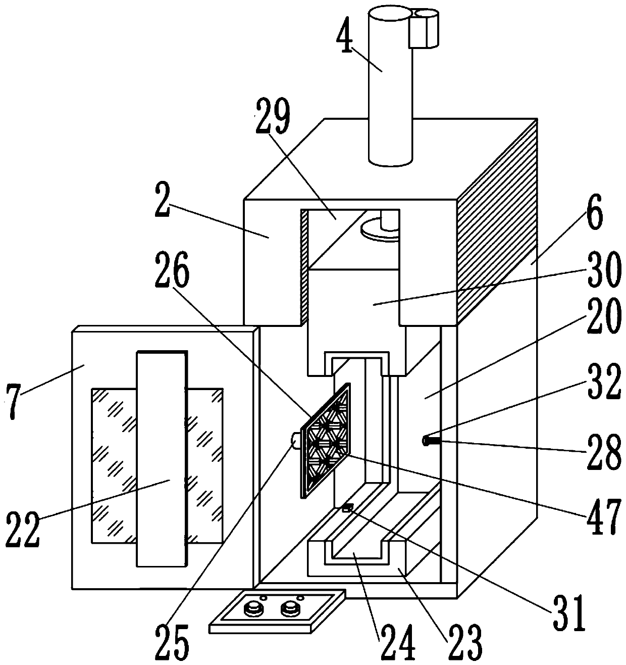 Aluminum honeycomb plate energy absorption performance testing device