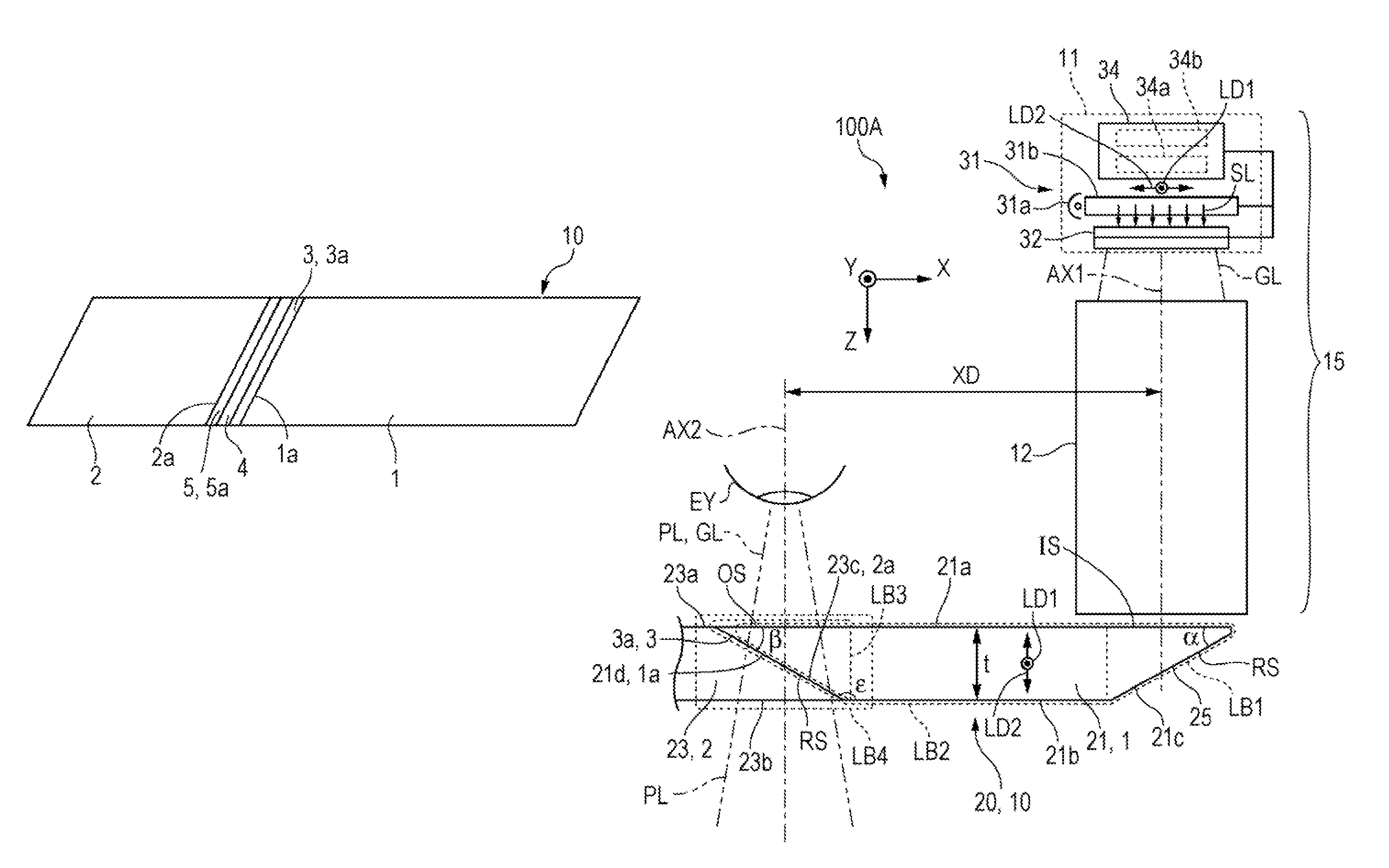 Optical element, display apparatus, and method for manufacturing optical element