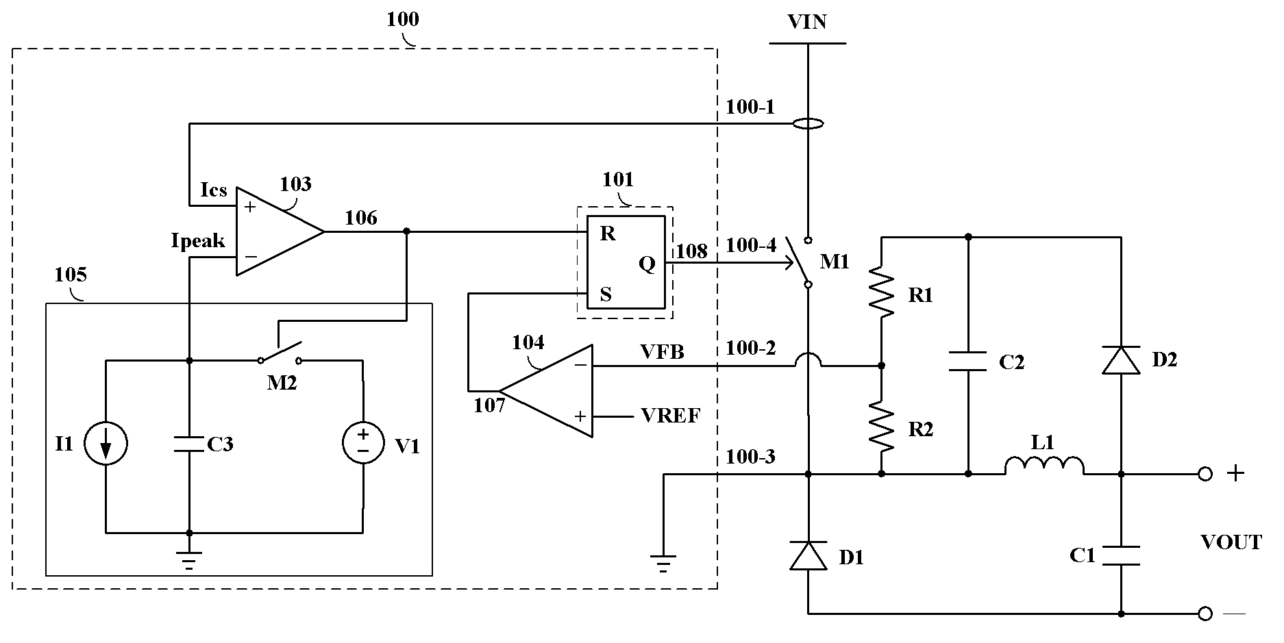Peak current signal generating circuit, switching power supply circuit and method for generating peak current signals
