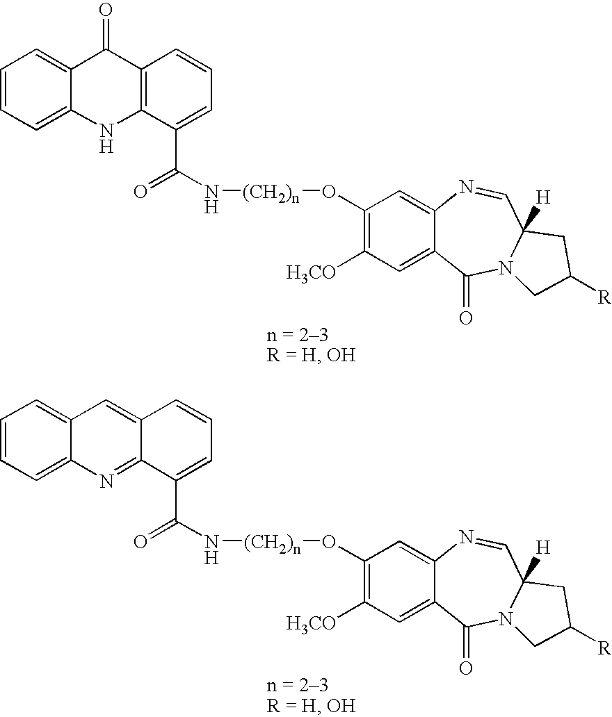C8—linked pyrrolo[2,1-c][1,4]benzodiazepine-acridone/acridine hybrids