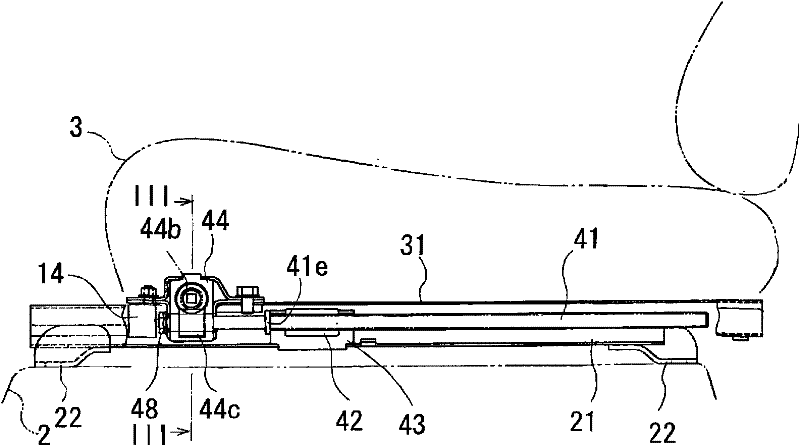 Position detection device for vehicle and seat position detection device