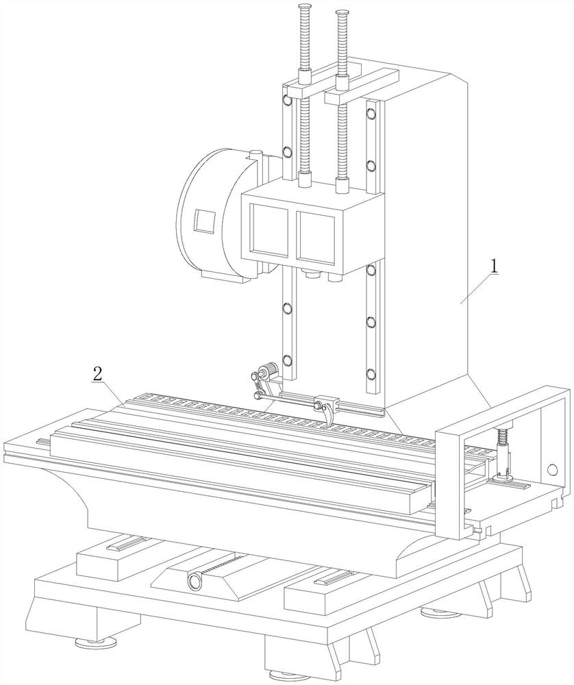 Progressive die stamping device and method for mounting surface of vertical column tool magazine of numerical control machine tool