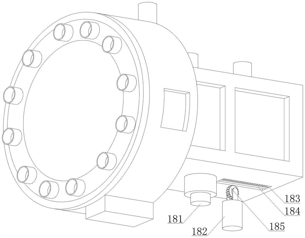 Progressive die stamping device and method for mounting surface of vertical column tool magazine of numerical control machine tool