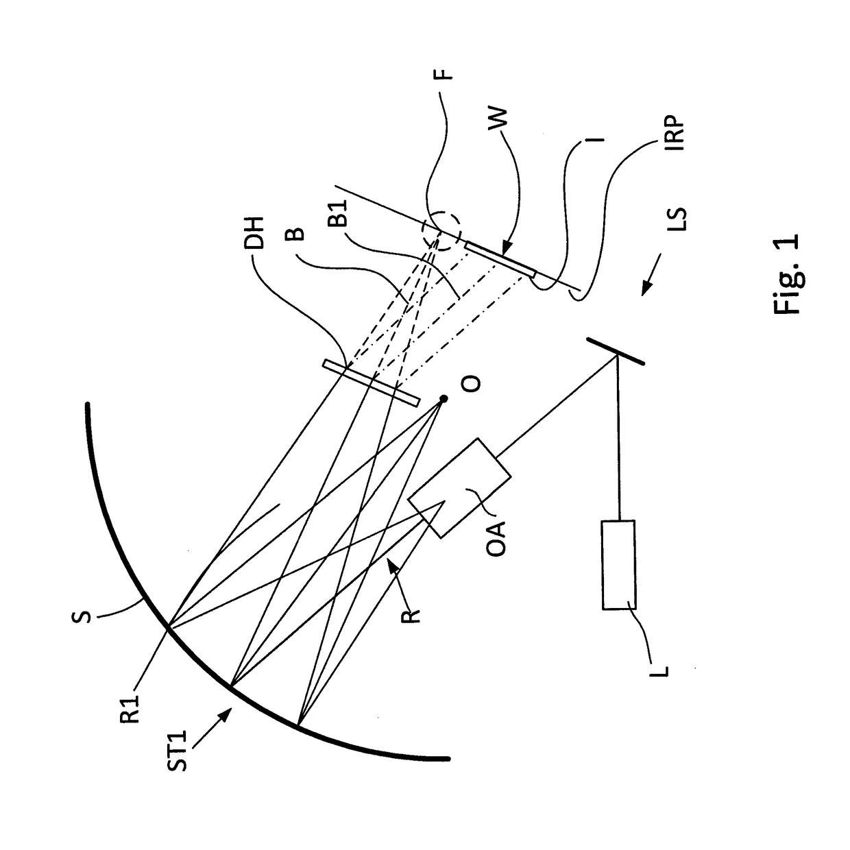 System and method for generating a lithographic image with the use of a digital hologram and a reflective concave in curvilinear surface