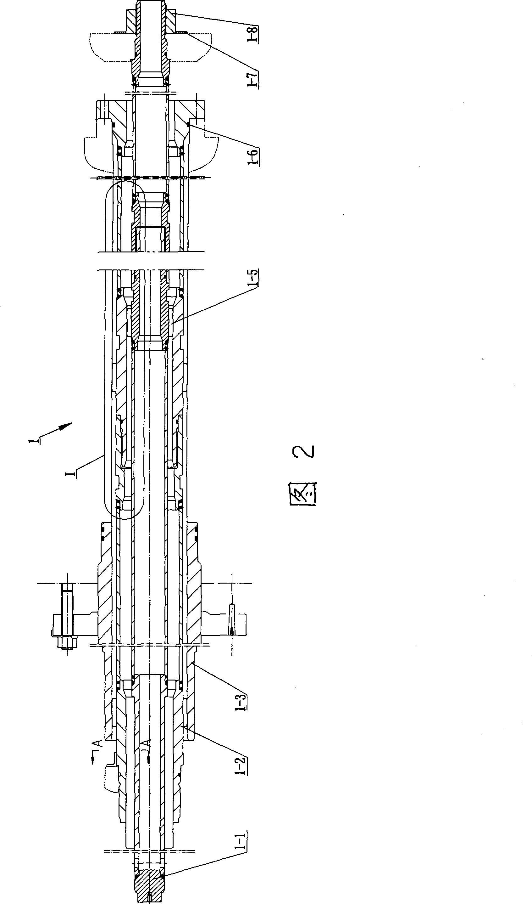 Oil head for blade propeller turbine